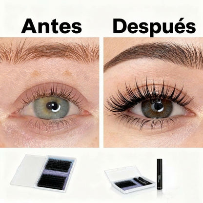 Anbanglin DIY Cluster Lashes 280Pcs Voluminous D-Curl Invisible Band Waterproof Long-Lasting Easy Application Eyelashes Extensins for Flawlesso Makeup Thick Volume Diy